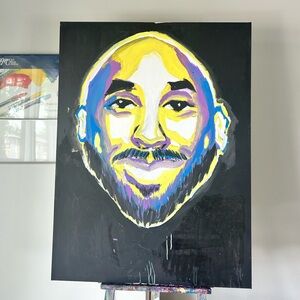 30x40 Kobe portrait lakers inspired artwork original painting